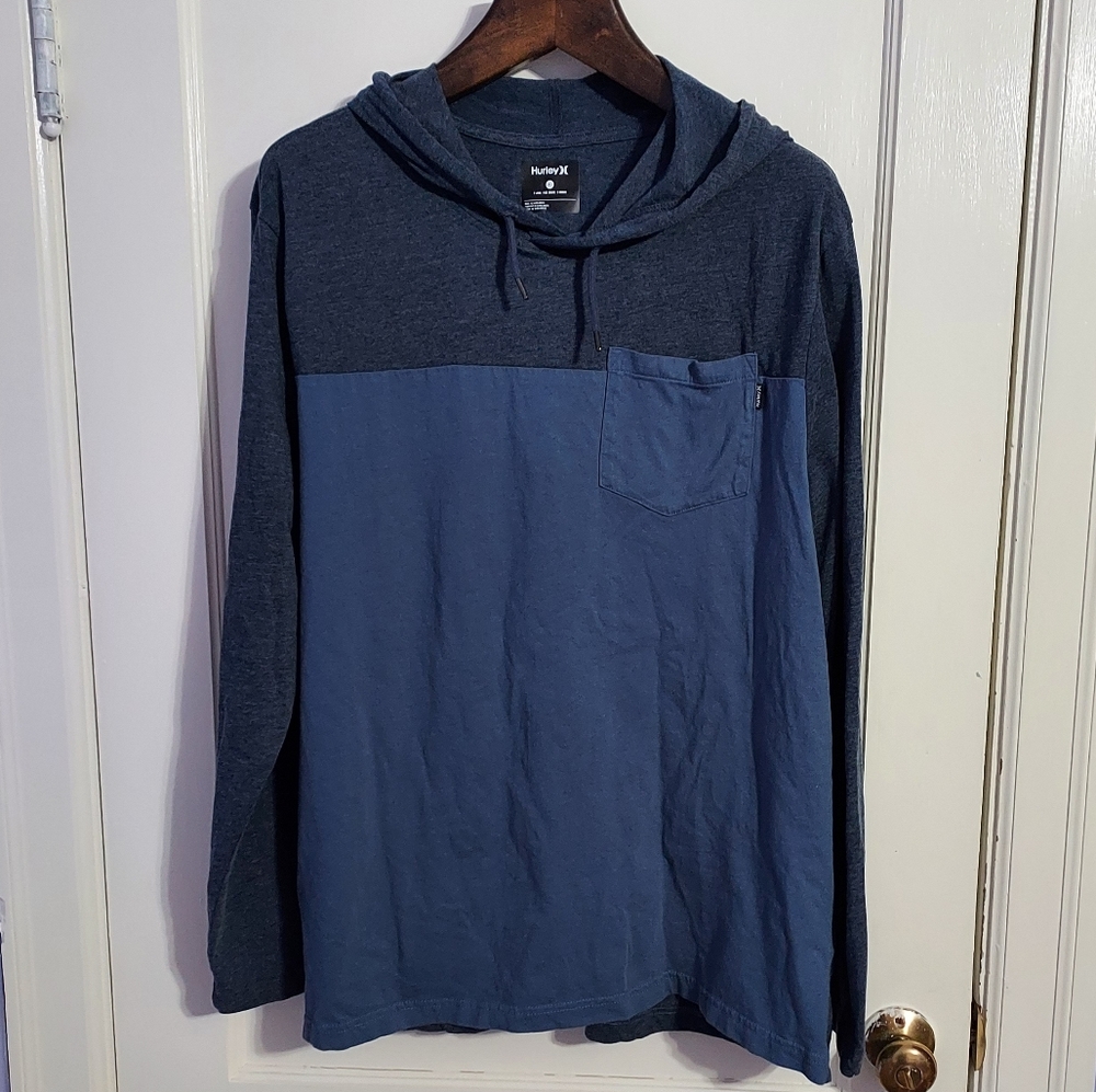 Hurley long sleeve hooded shirt, XL